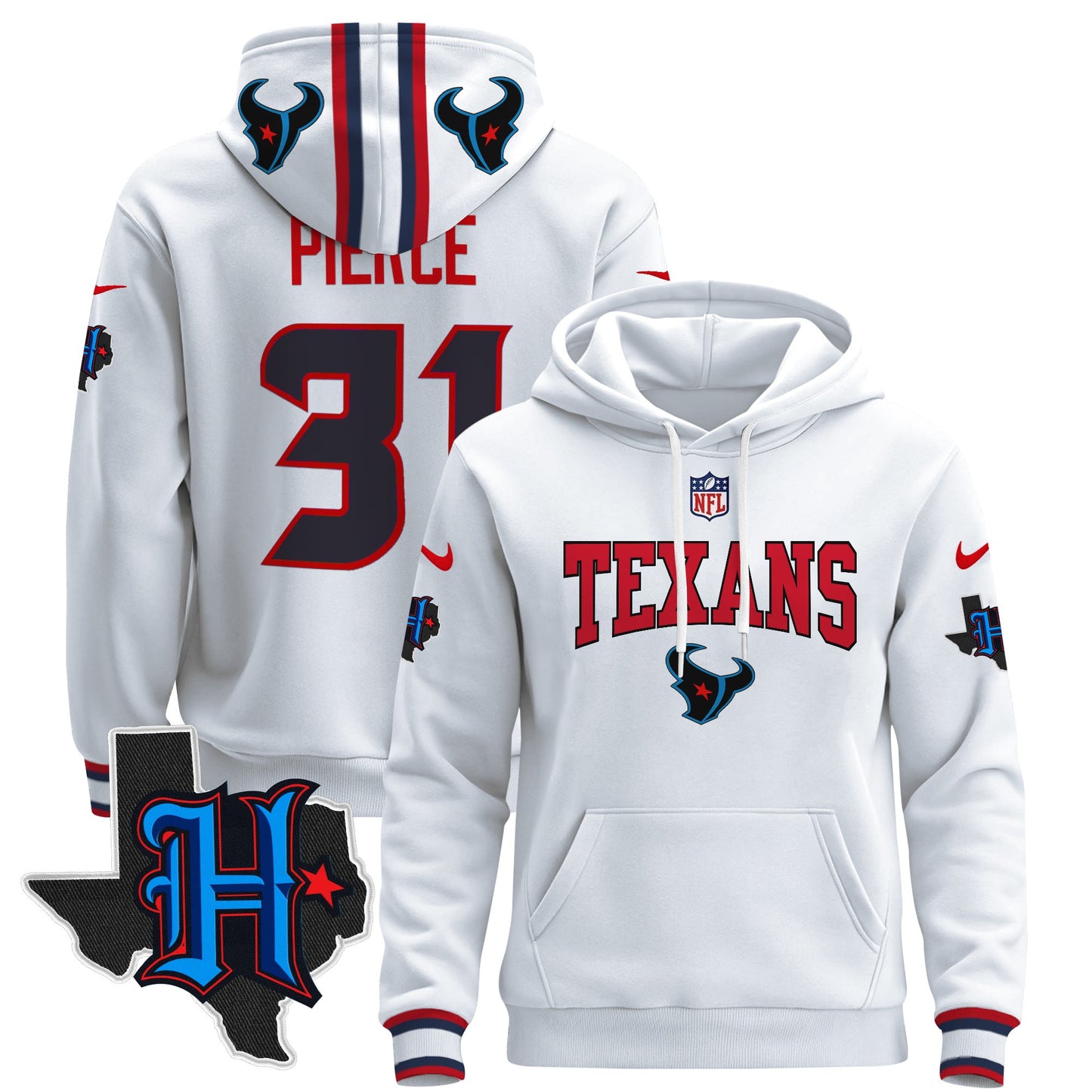 Men's Houston Texans 2024 Pullover Hoodie V3 - All Stitched
