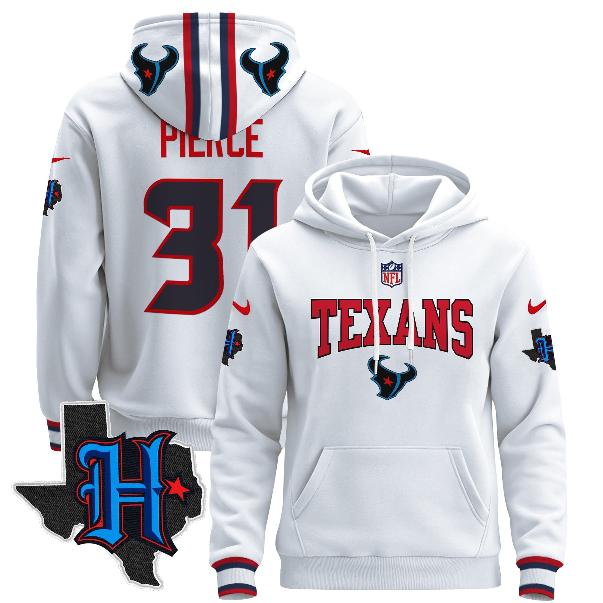 Men's Houston Texans 2024 Pullover Hoodie V3 - All Stitched