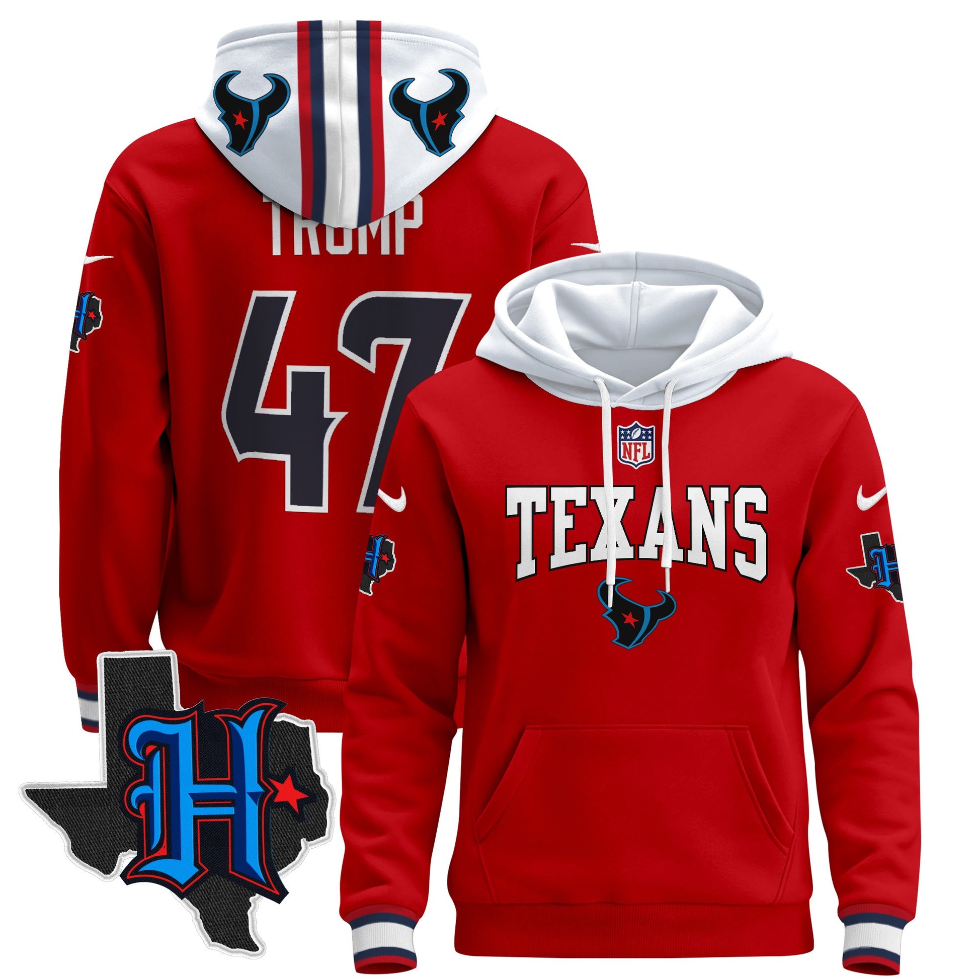 Men's Houston Texans 2024 Pullover Hoodie V3 - All Stitched