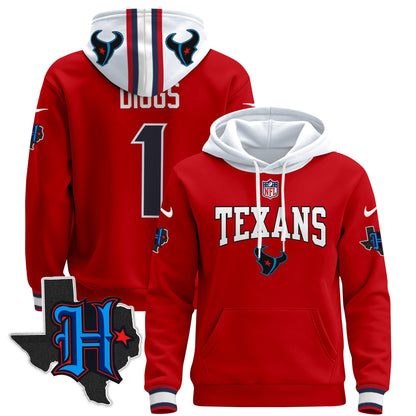 Men's Houston Texans 2024 Pullover Hoodie V3 - All Stitched