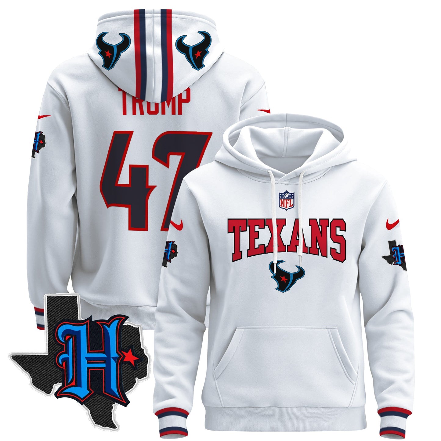 Men's Houston Texans 2024 Pullover Hoodie V3 - All Stitched