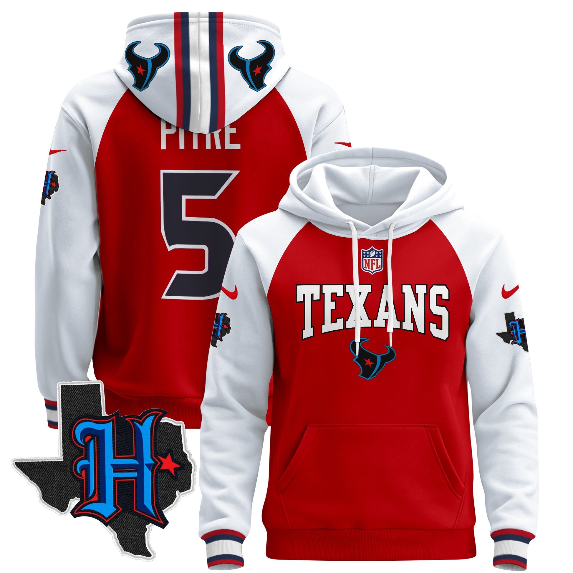 Men's Houston Texans 2024 Pullover Hoodie V3 - All Stitched