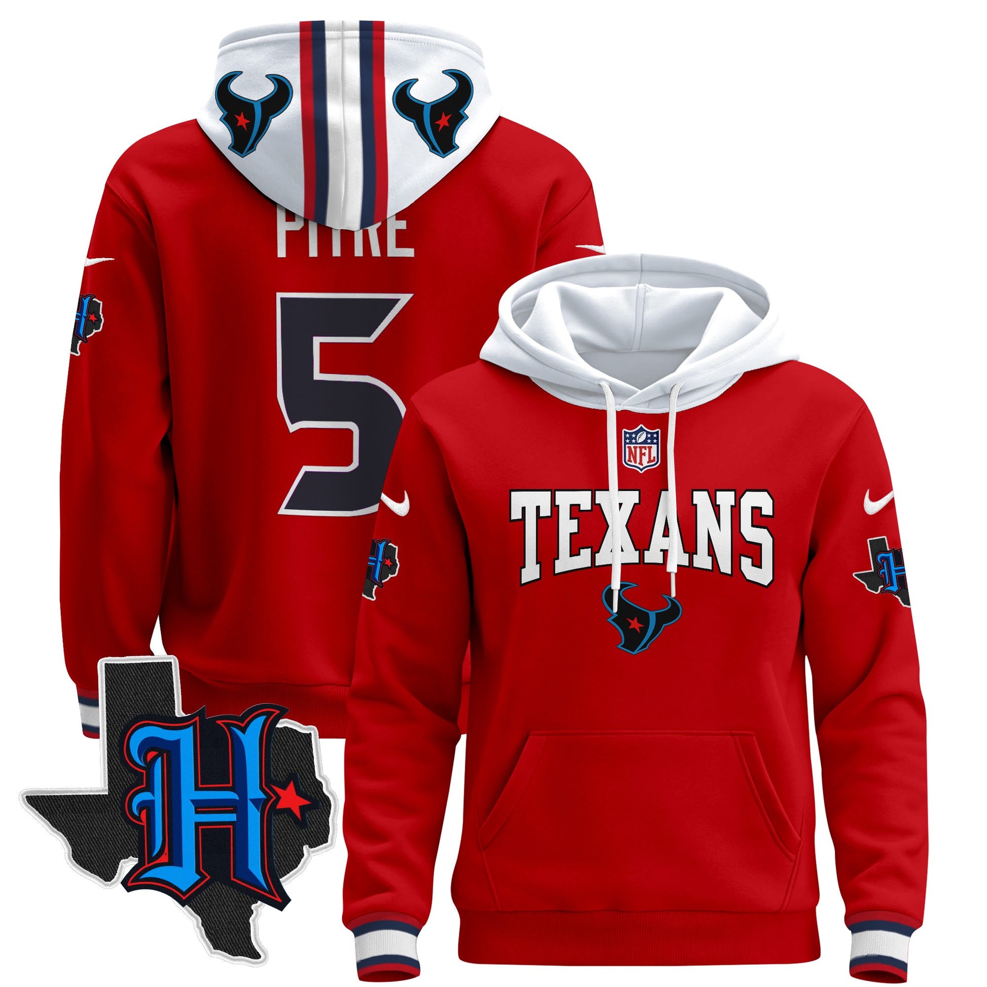 Men's Houston Texans 2024 Pullover Hoodie V3 - All Stitched