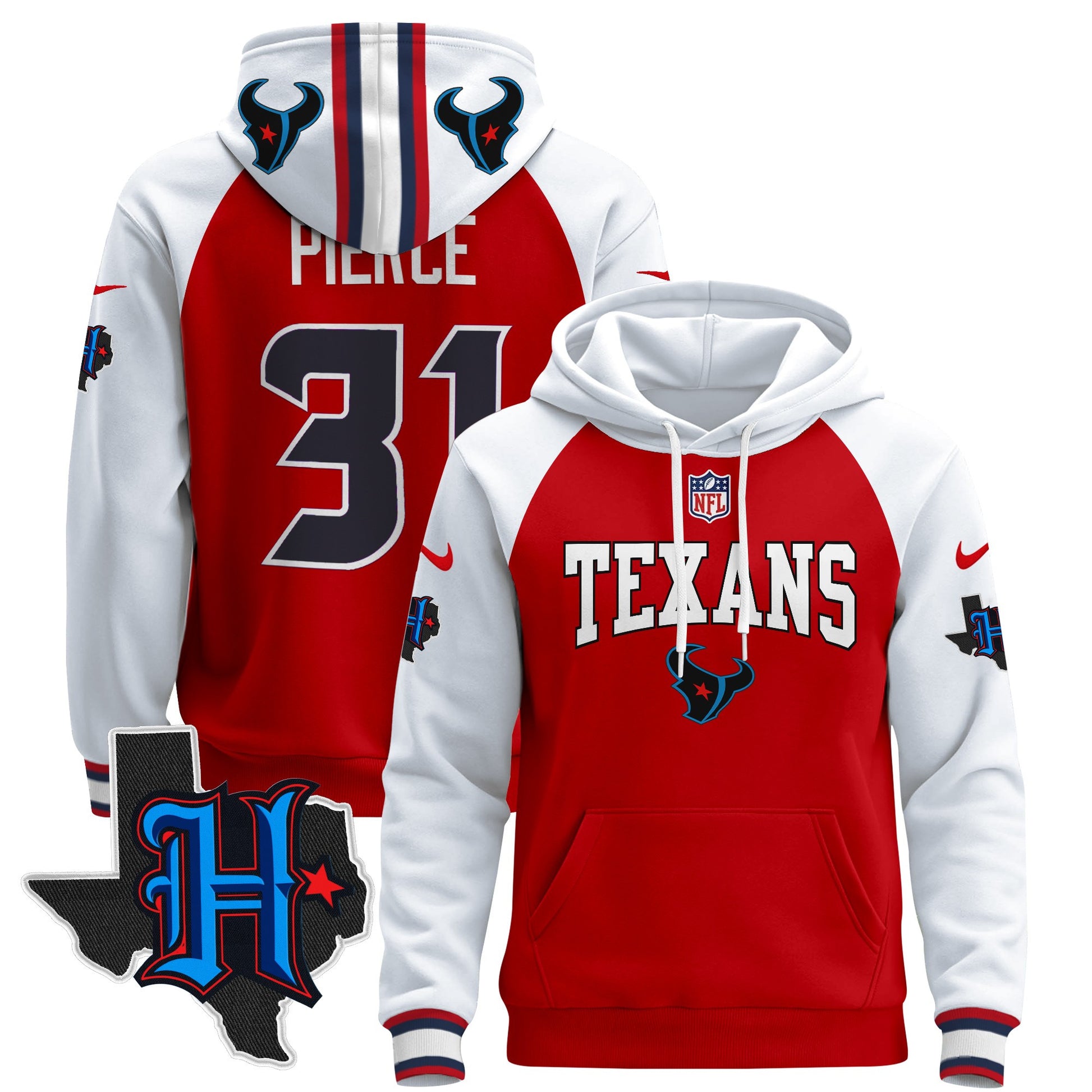 Men's Houston Texans 2024 Pullover Hoodie V3 - All Stitched