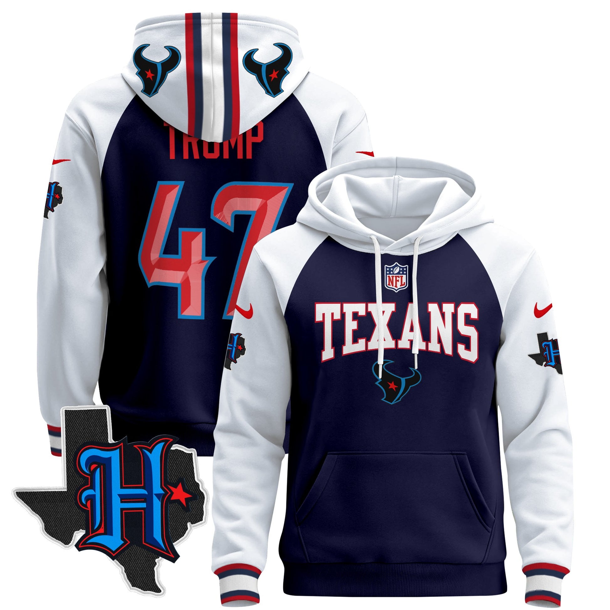 Men's Houston Texans 2024 Pullover Hoodie V3 - All Stitched