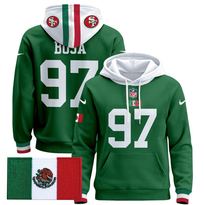 Men's 49ers Mexico 2024 Pullover Hoodie - All Stitched