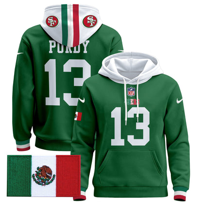 Men's 49ers Mexico 2024 Pullover Hoodie - All Stitched