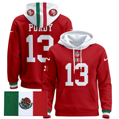 Men's 49ers Mexico 2024 Pullover Hoodie - All Stitched