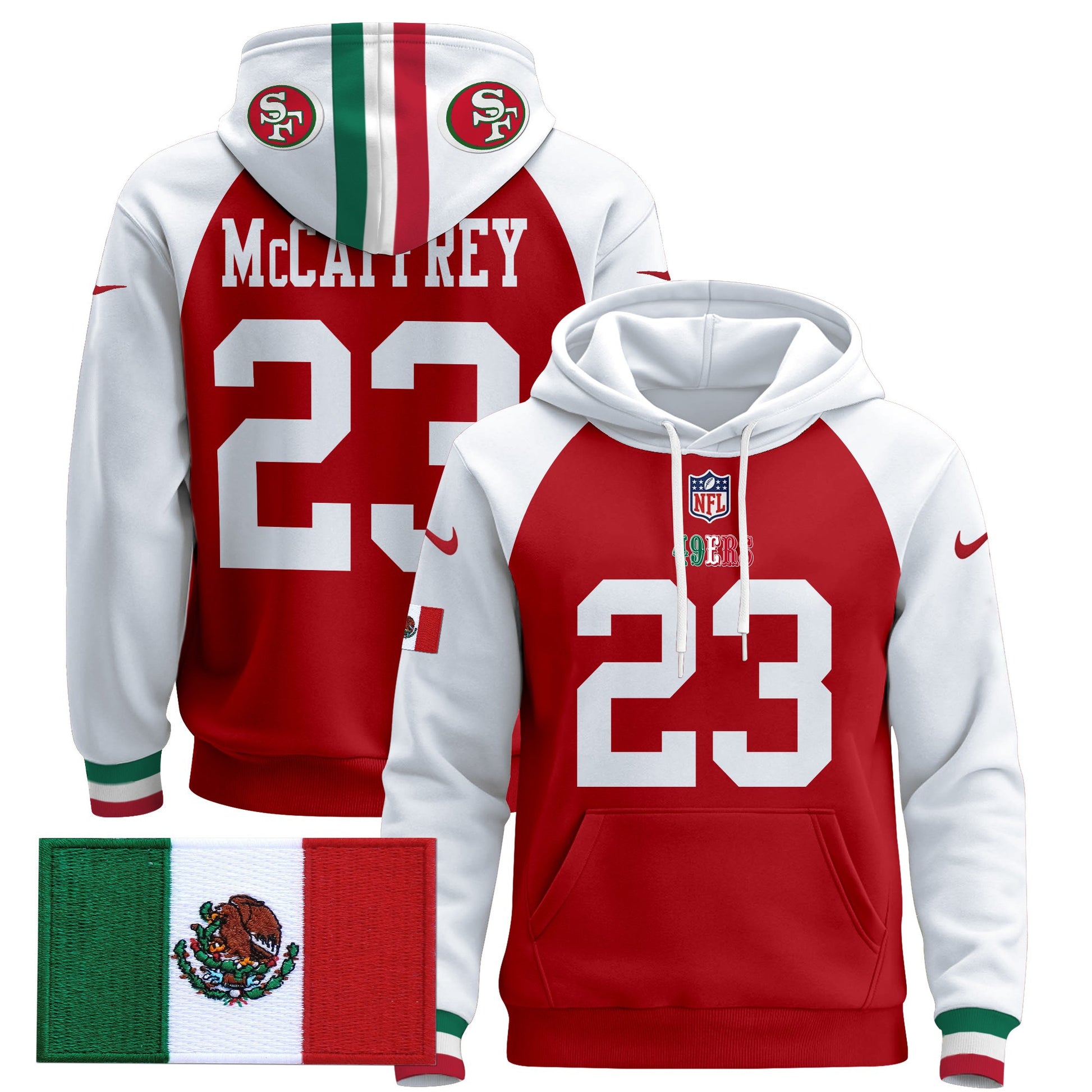 Men's 49ers Mexico 2024 Pullover Hoodie - All Stitched
