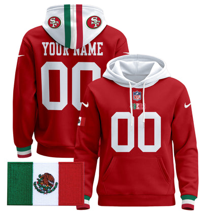 49ers Mexico 2024 Custom Pullover Hoodie - All Stitched