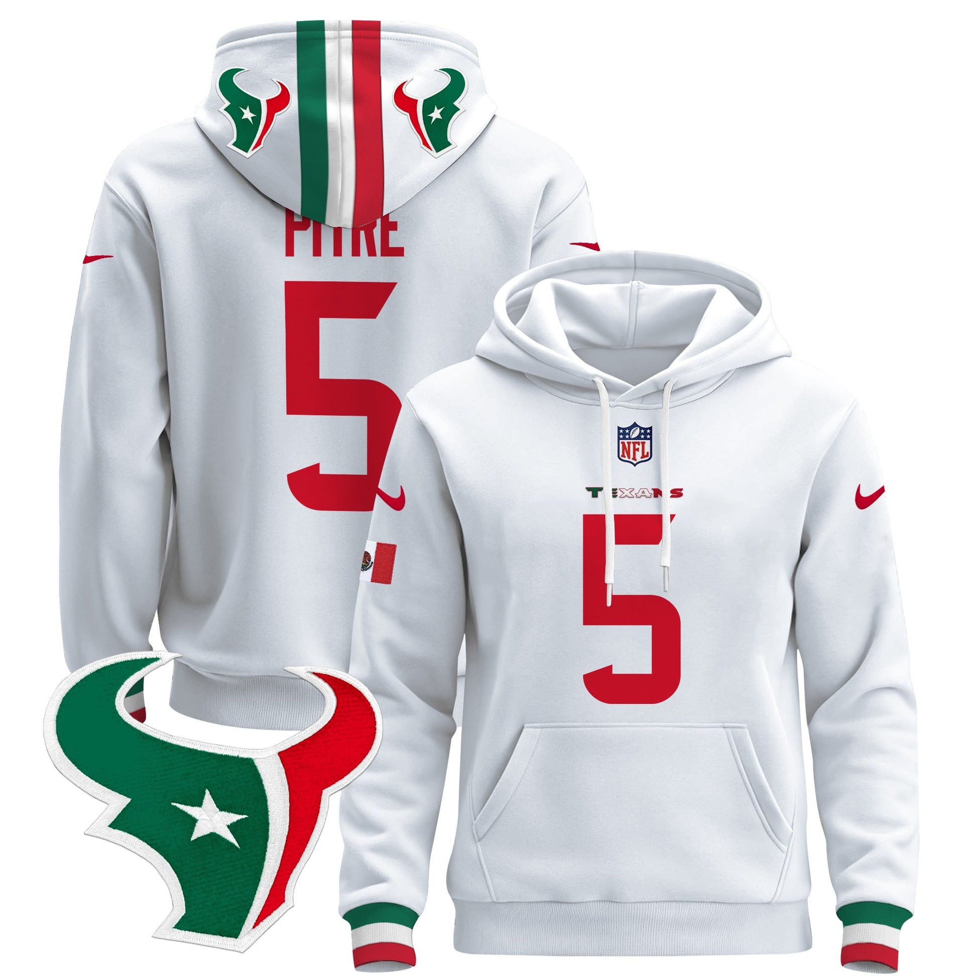 Men's Houston Texans Mexico 2024 Pullover Hoodie - All Stitched