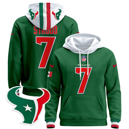 Men's Houston Texans Mexico 2024 Pullover Hoodie - All Stitched