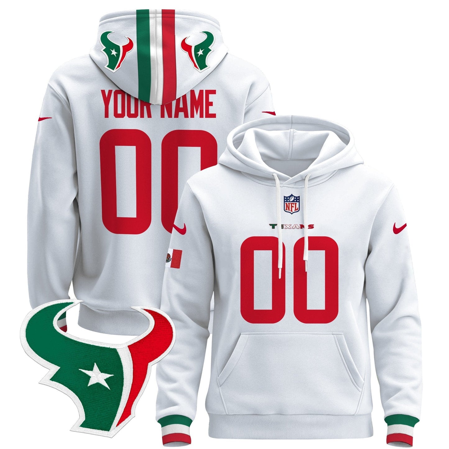 HOU Mexico 2024 Custom Pullover Hoodie
