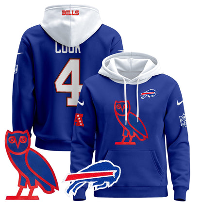 Men's Buffalo Bills OVO 2024 Pullover Hoodie - All Stitched