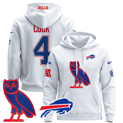 Men's Buffalo Bills OVO 2024 Pullover Hoodie - All Stitched