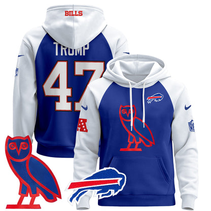 Men's Buffalo Bills OVO 2024 Pullover Hoodie - All Stitched
