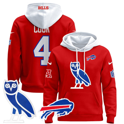 Men's Buffalo Bills OVO 2024 Pullover Hoodie - All Stitched