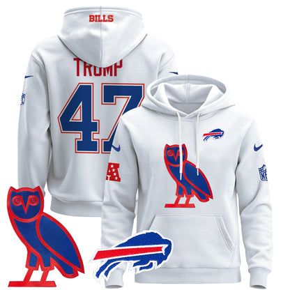 Men's Buffalo Bills OVO 2024 Pullover Hoodie - All Stitched