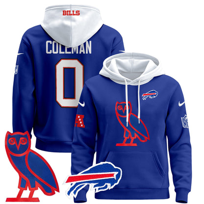 Men's Buffalo Bills OVO 2024 Pullover Hoodie - All Stitched