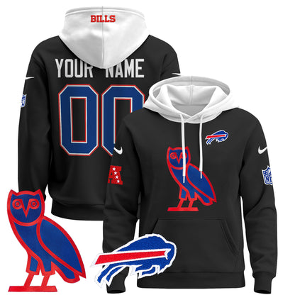 Buffalo Bills OVO 2024 Custom Pullover Hoodie - All Stitched