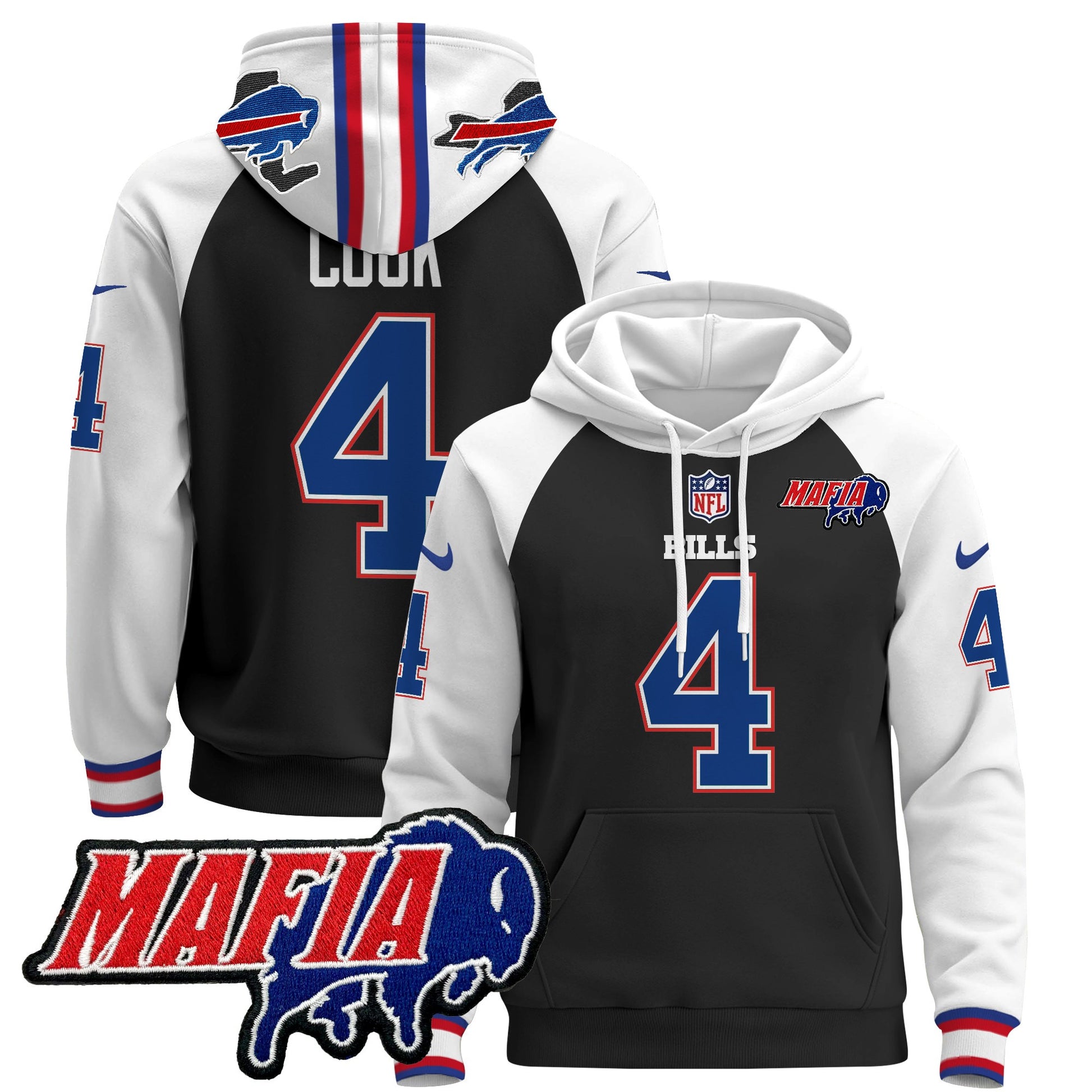 Men's Buffalo Bills 2024 Bills Mafia Patch Pullover Hoodie - All Stitched