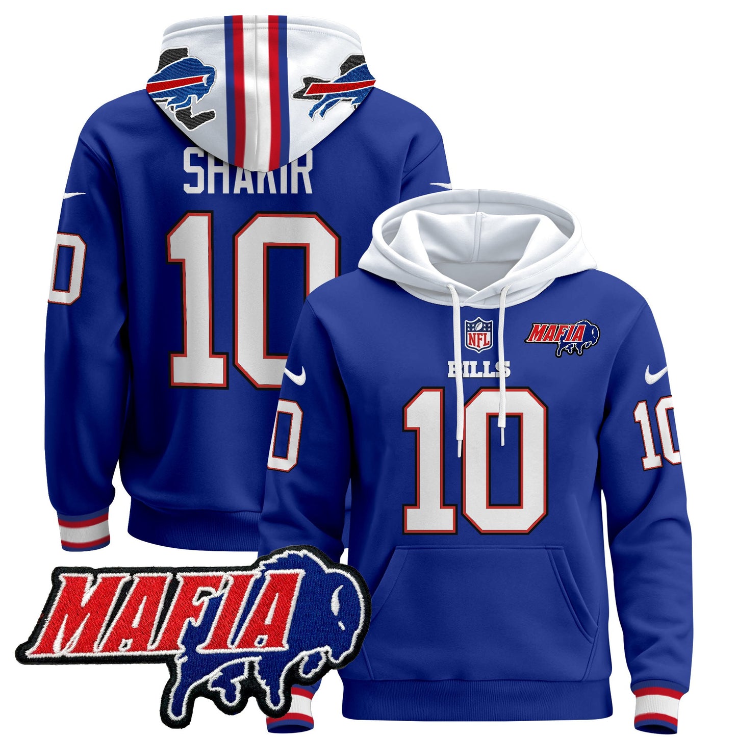 Men's Buffalo Bills 2024 Bills Mafia Patch Pullover Hoodie - All Stitched