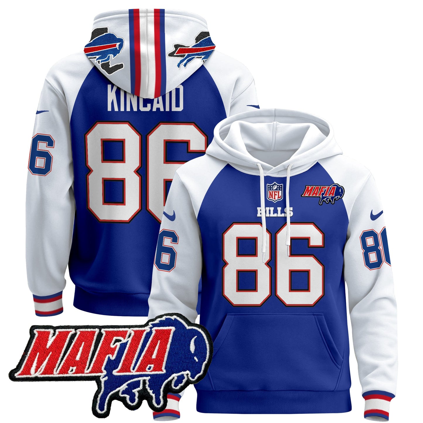 Men's Buffalo Bills 2024 Bills Mafia Patch Pullover Hoodie - All Stitched