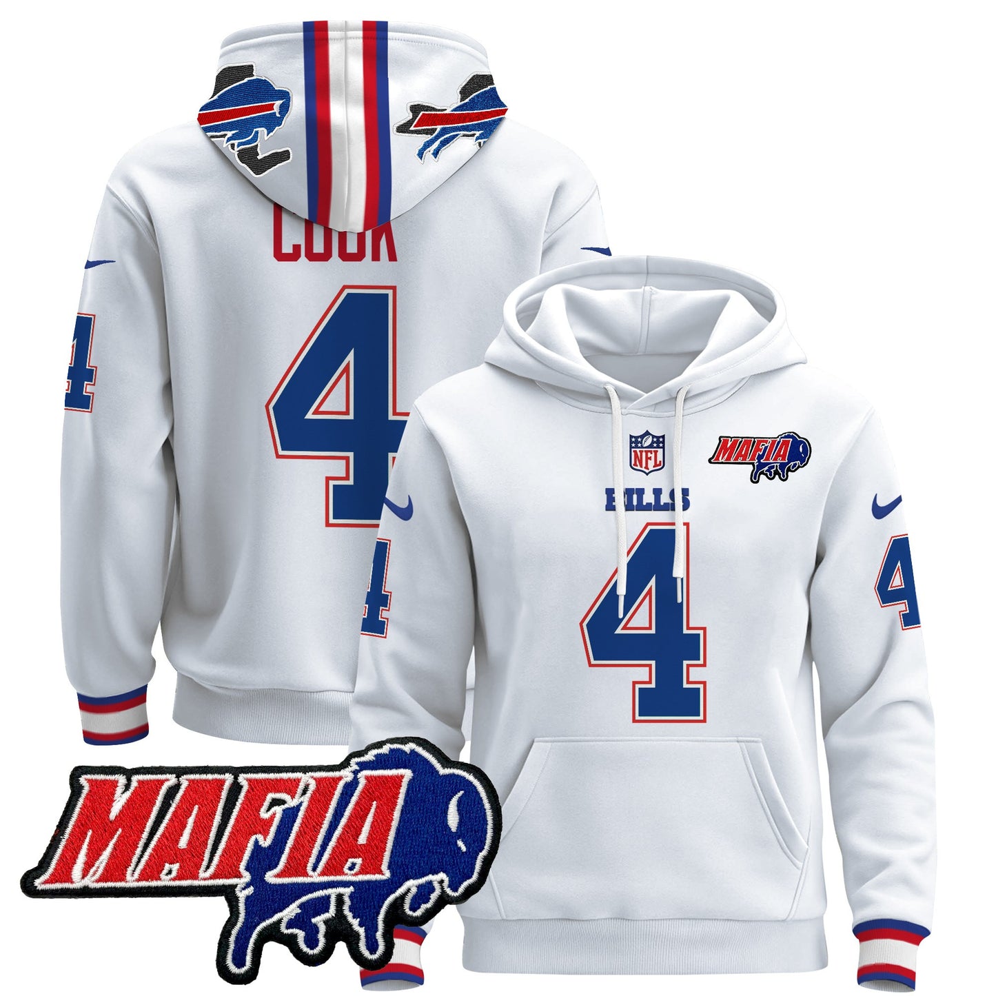 Men's Buffalo Bills 2024 Bills Mafia Patch Pullover Hoodie - All Stitched