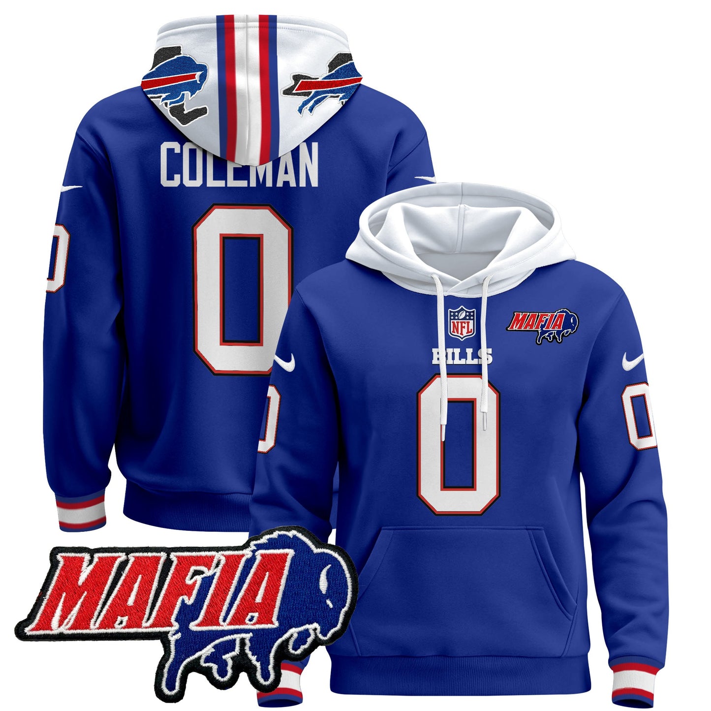 Men's Buffalo Bills 2024 Bills Mafia Patch Pullover Hoodie - All Stitched