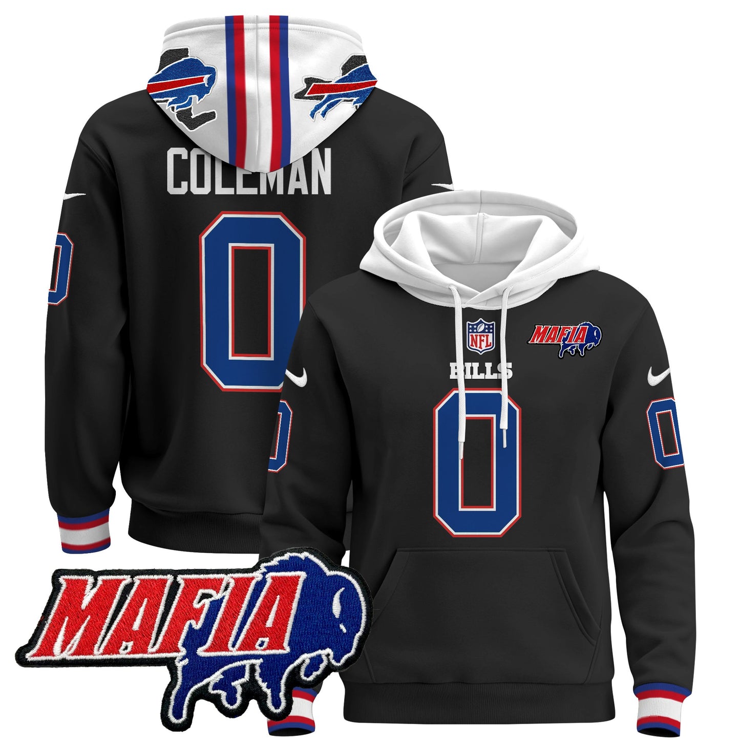 Men's Buffalo Bills 2024 Bills Mafia Patch Pullover Hoodie - All Stitched