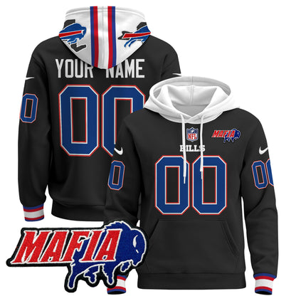 Buffalo Bills 2024 Bills Mafia Patch Custom Pullover Hoodie - All Stitched