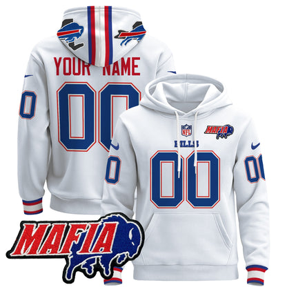 Buffalo Bills 2024 Bills Mafia Patch Custom Pullover Hoodie - All Stitched