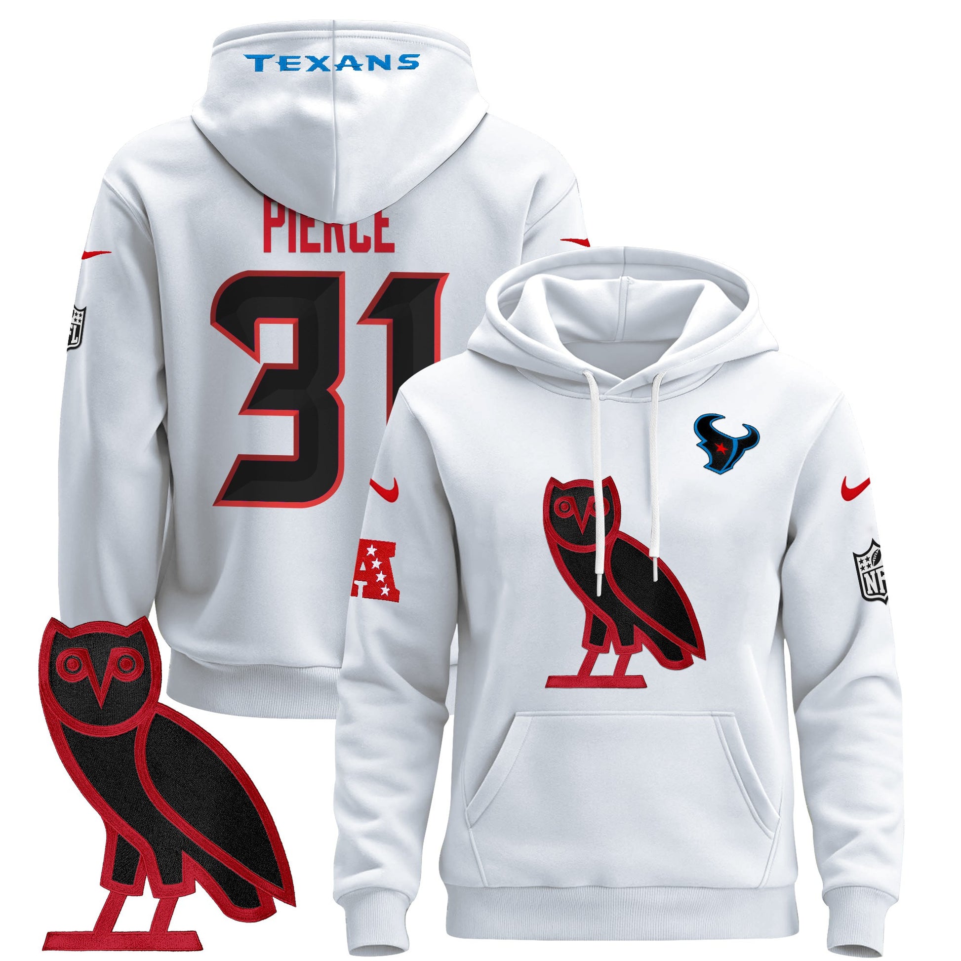 Men's Houston Texans OVO 2024 Pullover Hoodie - All Stitched