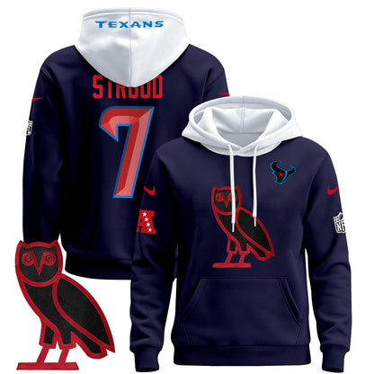 Men's Houston Texans OVO 2024 Pullover Hoodie - All Stitched