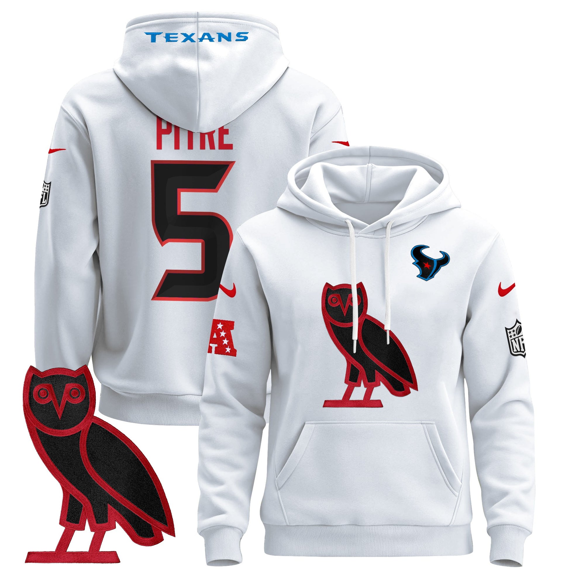 Men's Houston Texans OVO 2024 Pullover Hoodie - All Stitched
