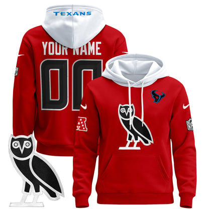 Houston Texans OVO 2024 Custom Pullover Hoodie - All Stitched