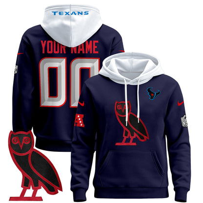 Houston Texans OVO 2024 Custom Pullover Hoodie - All Stitched