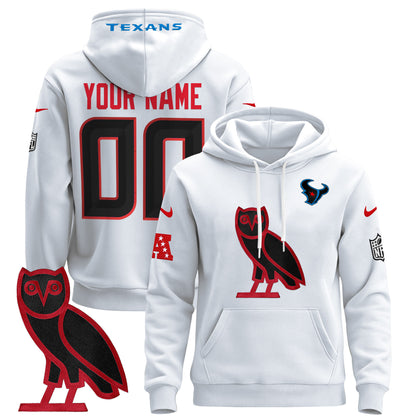 Houston Texans OVO 2024 Custom Pullover Hoodie - All Stitched