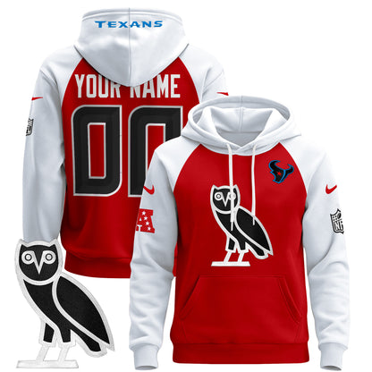 Houston Texans OVO 2024 Custom Pullover Hoodie - All Stitched