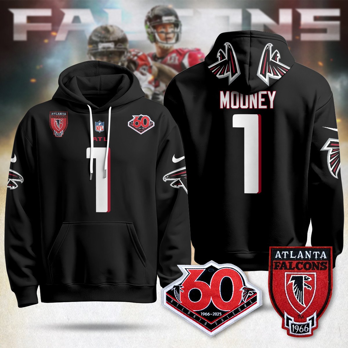 ATL 60th Season Pullover Custom Hoodie - All Stitched
