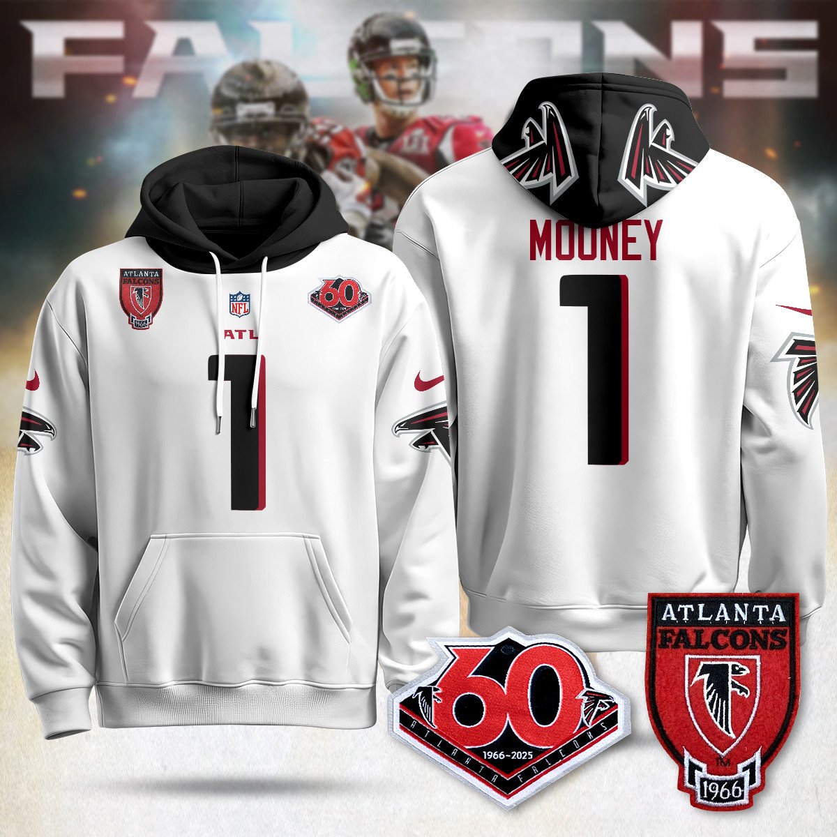 ATL 60th Season Pullover Custom Hoodie - All Stitched