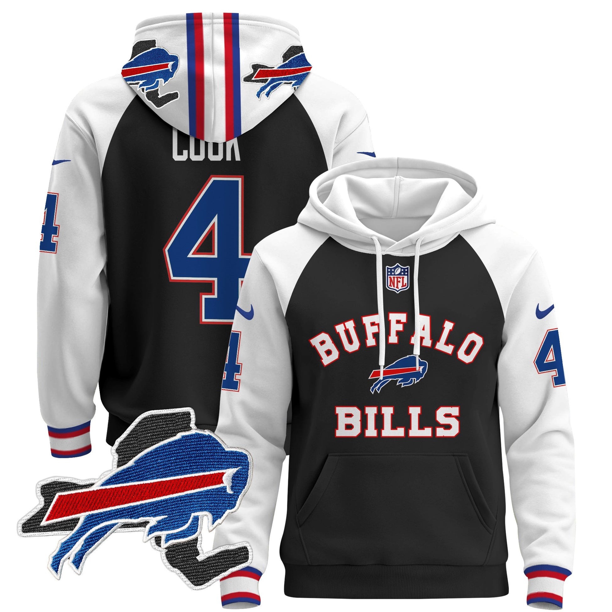Men's Buffalo Bills 2024 Pullover Hoodie V4 - All Stitched
