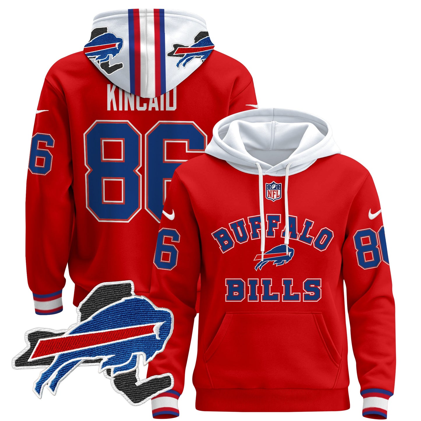 Men's Buffalo Bills 2024 Pullover Hoodie V4 - All Stitched
