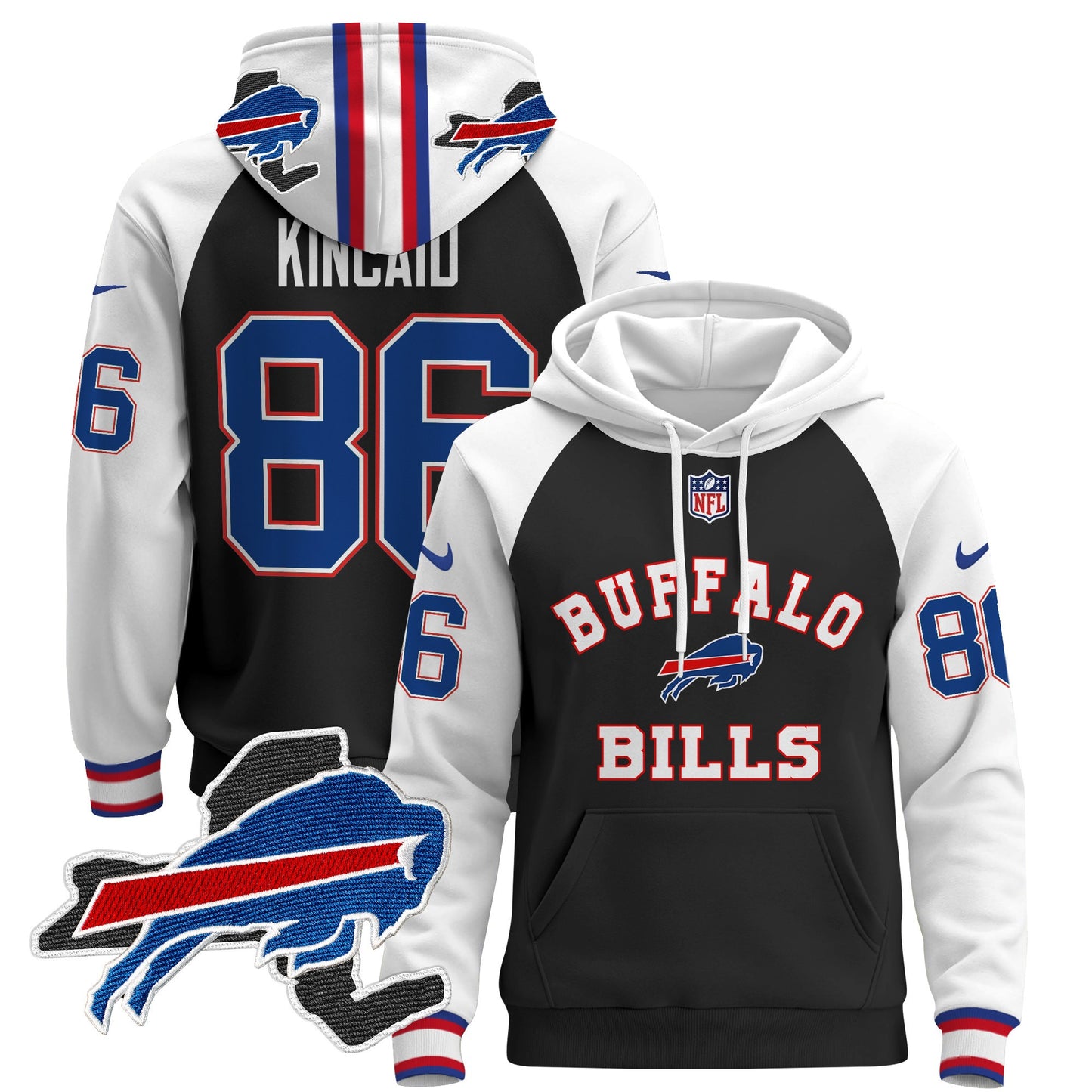 Men's Buffalo Bills 2024 Pullover Hoodie V4 - All Stitched