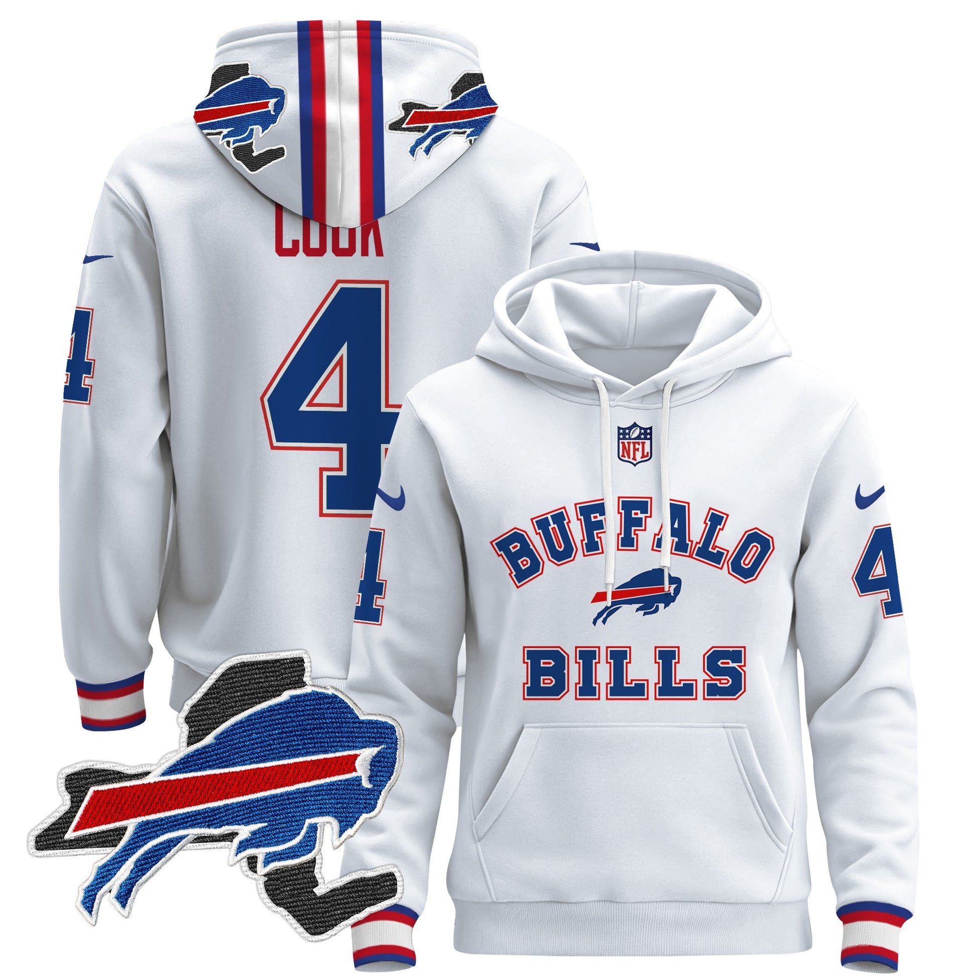 Men's Buffalo Bills 2024 Pullover Hoodie V4 - All Stitched