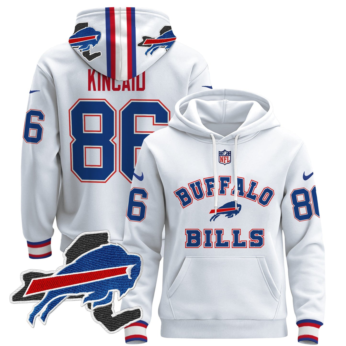 Men's Buffalo Bills 2024 Pullover Hoodie V4 - All Stitched