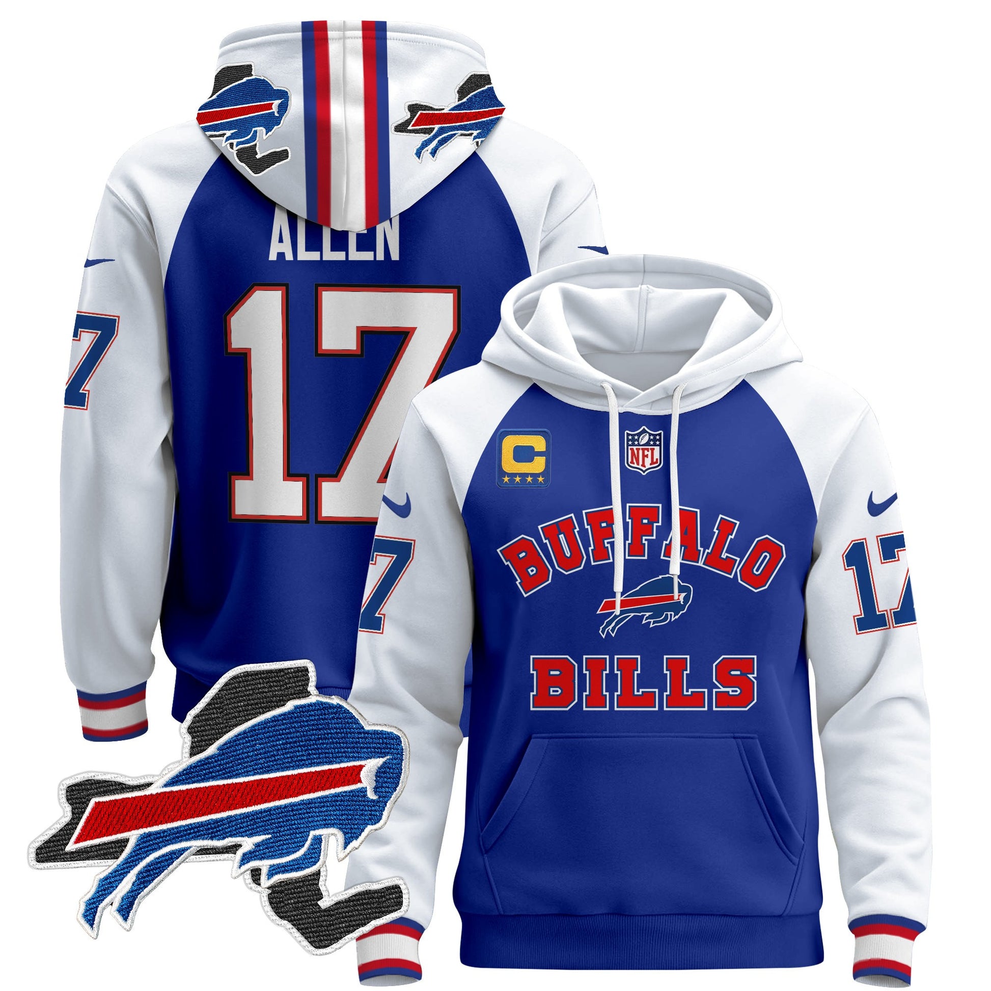 Men's Buffalo Bills 2024 Pullover Hoodie V4 - All Stitched