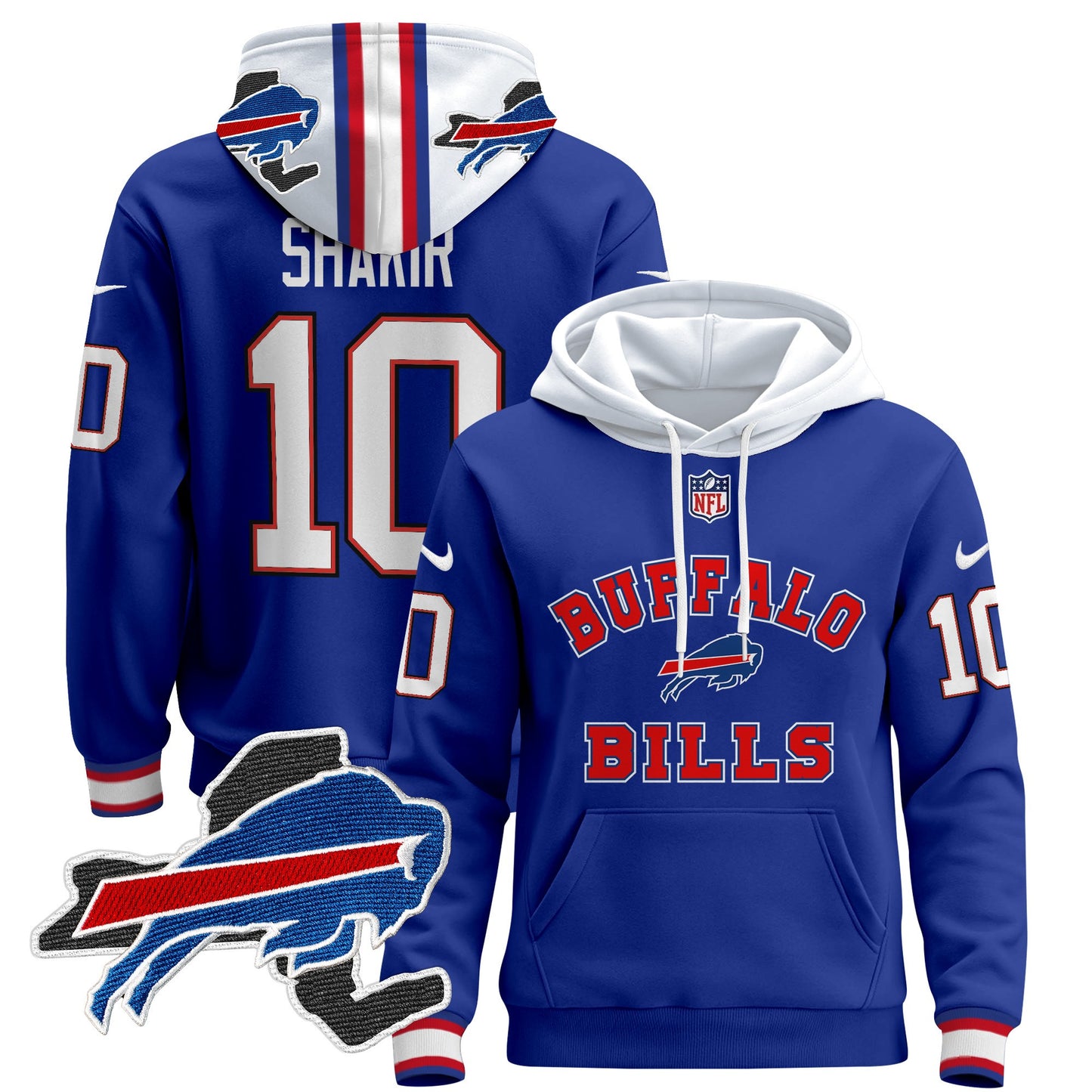 Men's Buffalo Bills 2024 Pullover Hoodie V4 - All Stitched