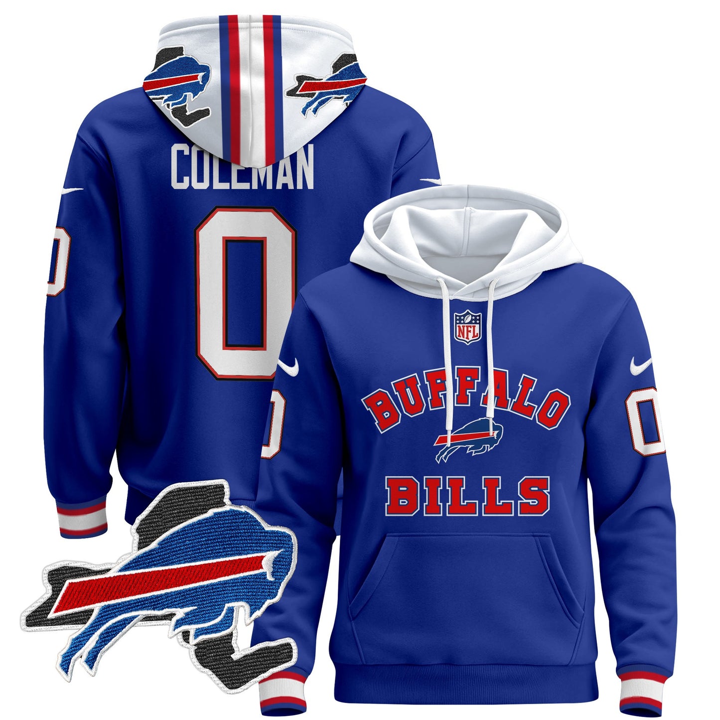 Men's Buffalo Bills 2024 Pullover Hoodie V4 - All Stitched