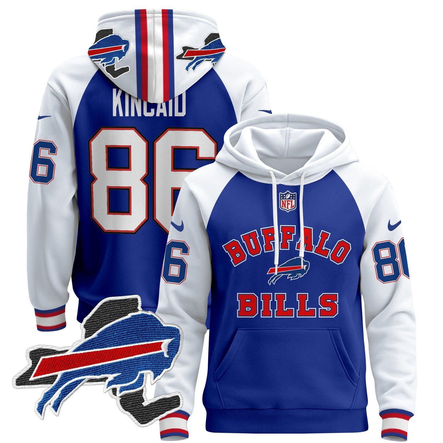 Men's Buffalo Bills 2024 Pullover Hoodie V4 - All Stitched